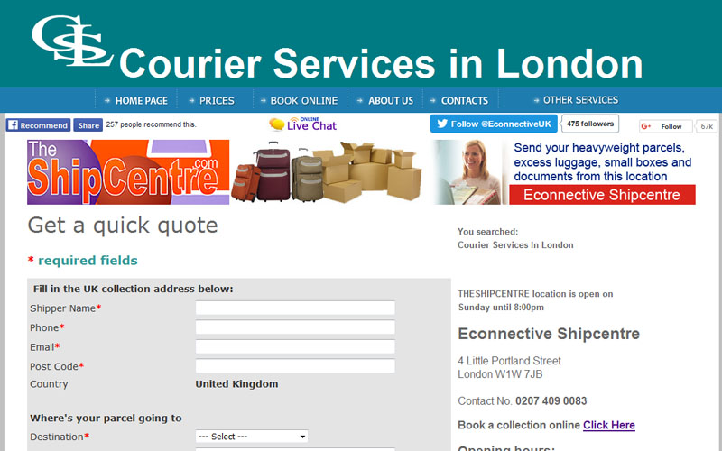 Courier Services in London